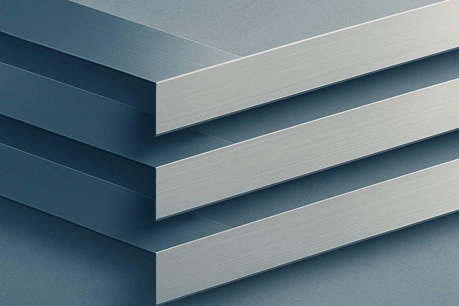 Aluminium-Lamellen in moderner Architekturfassade, detailreich und technisch präzise